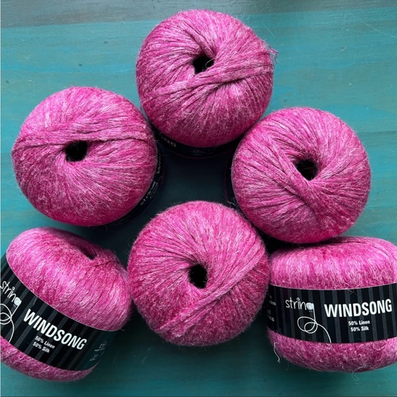 Office Yarn Ball Lot Linen And Silk Blend Yarnstring By Windsong